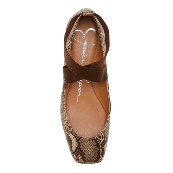 JESSICA SIMPSON Mandalaye Snake Print Ballet Flats size 6 - Picture 3 of 6